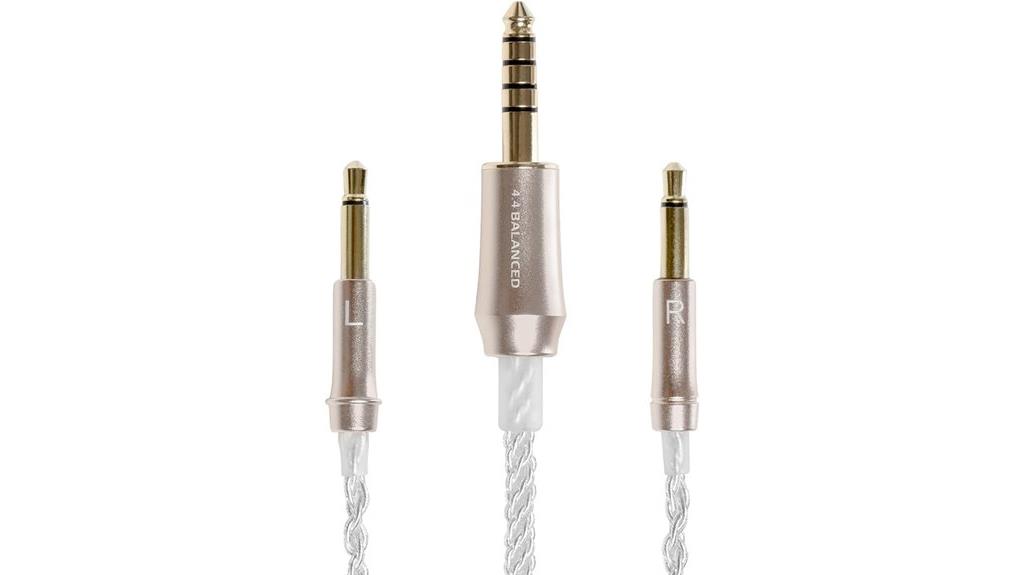 silver plated headphone cable