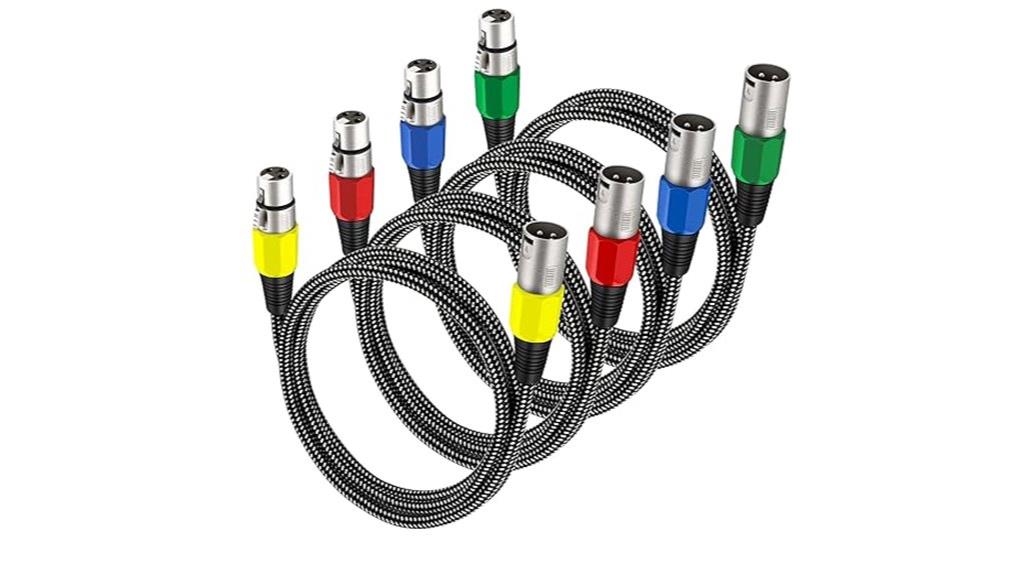 six foot microphone cable pack