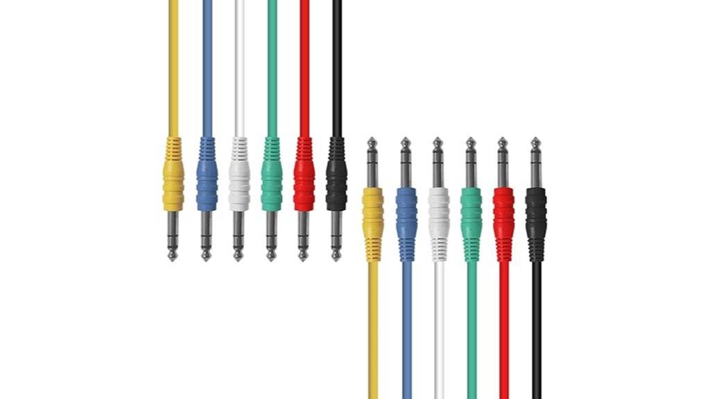 six pack stereo patch cables