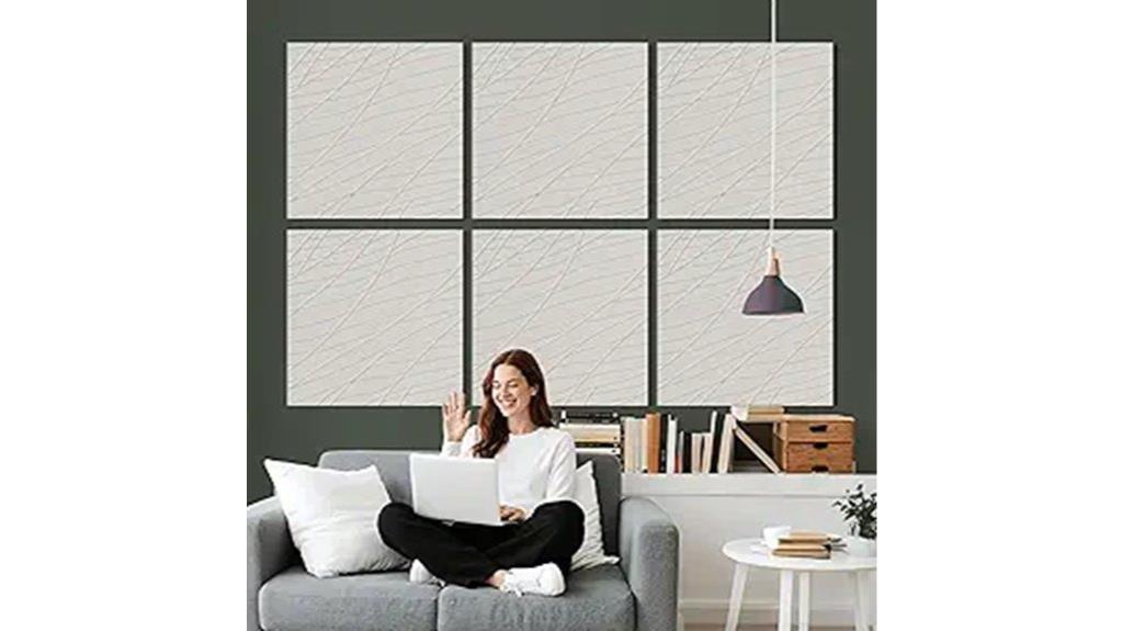 six panel sound absorbers