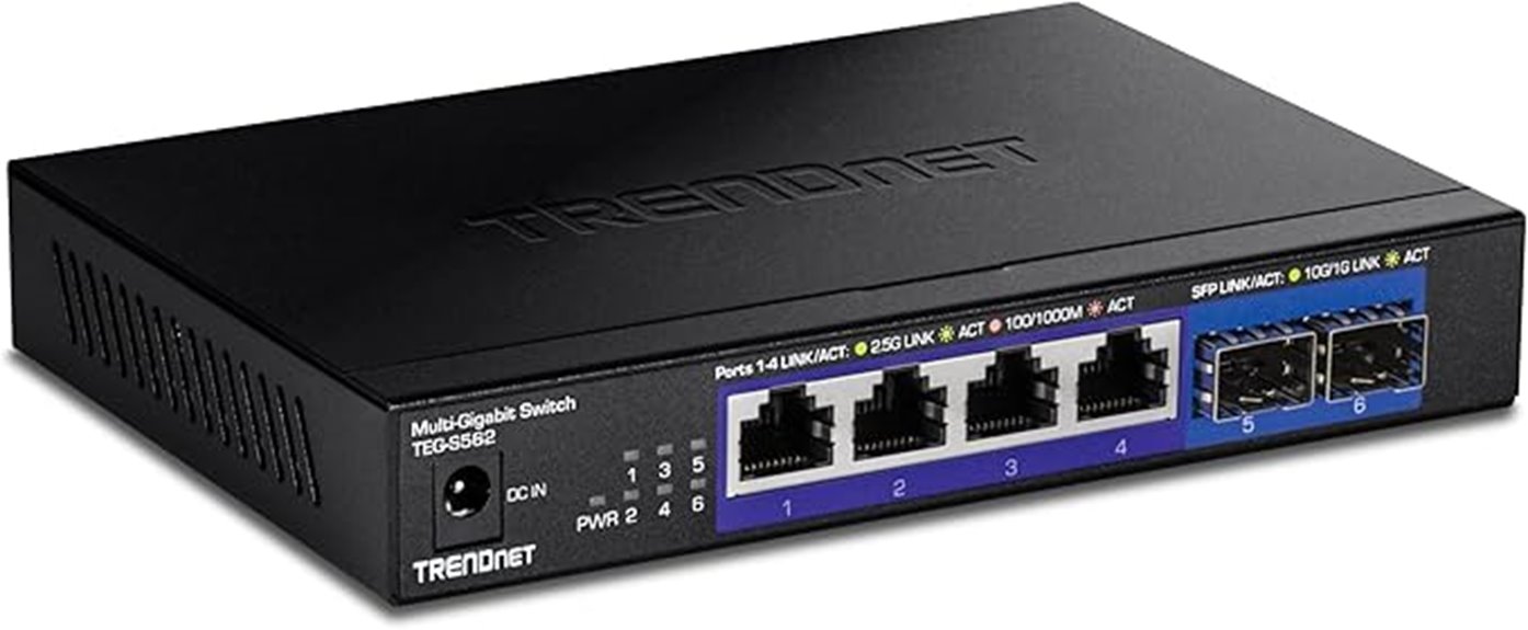 six port multi gig switch