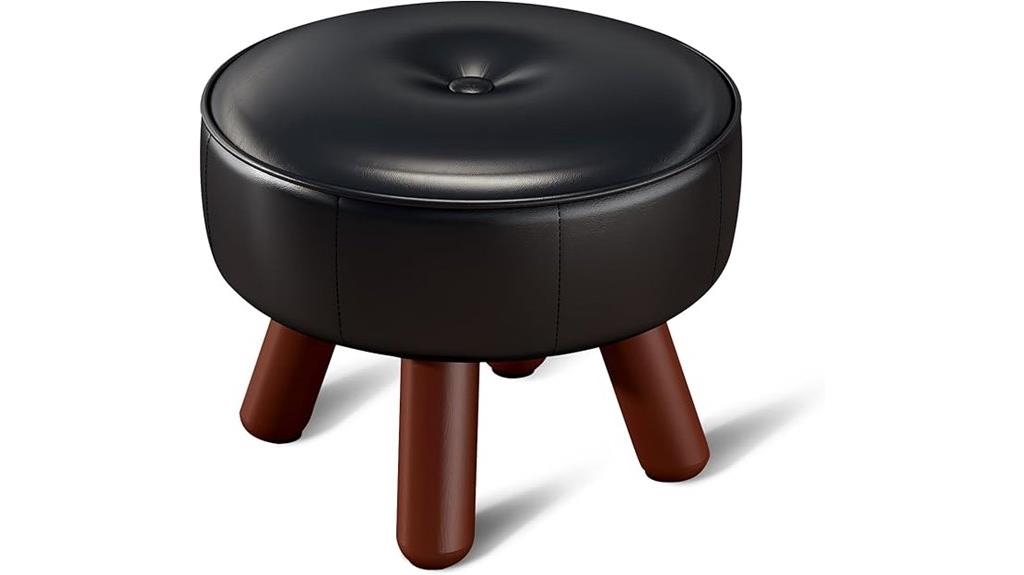 small 13 inch rubber leg ottoman