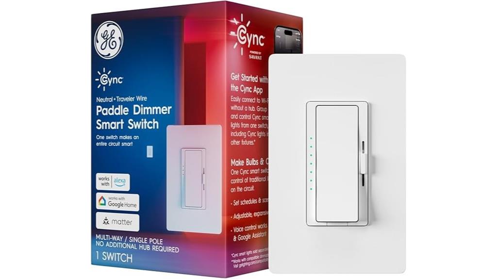 smart paddle dimmer switch