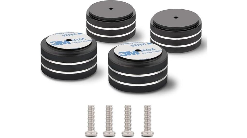 speaker feet with rubber rings