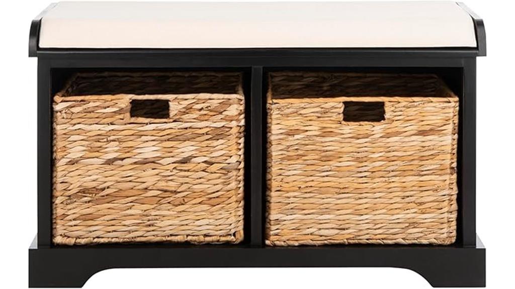 storage bench with cushions