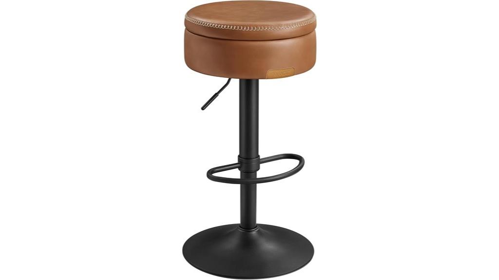 swivel storage adjustable stool