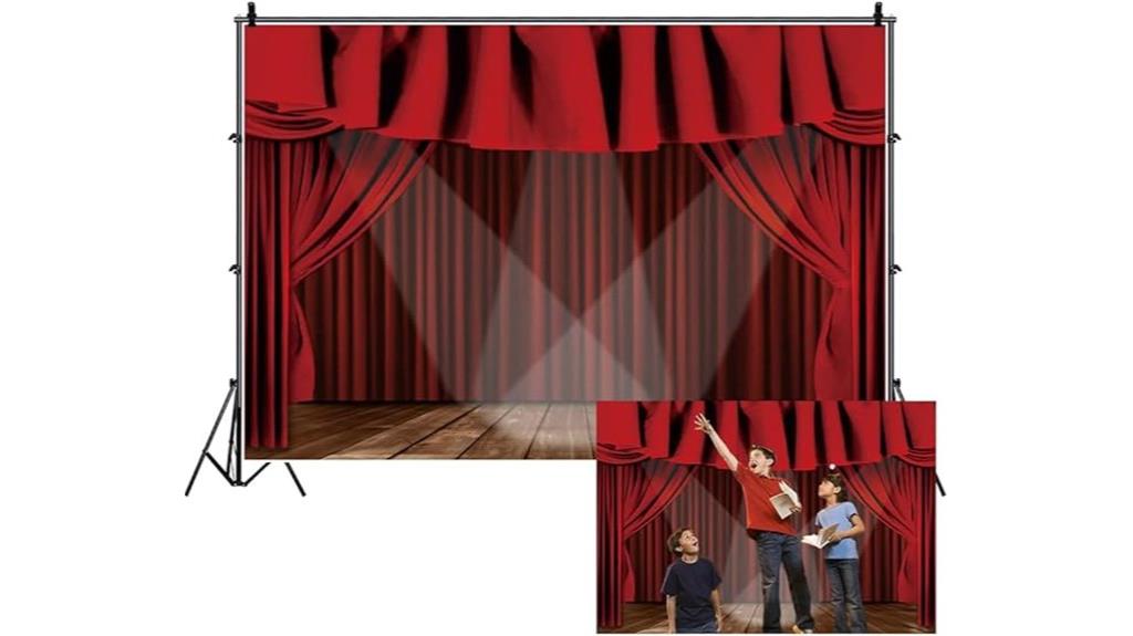 theater backdrop with spotlights