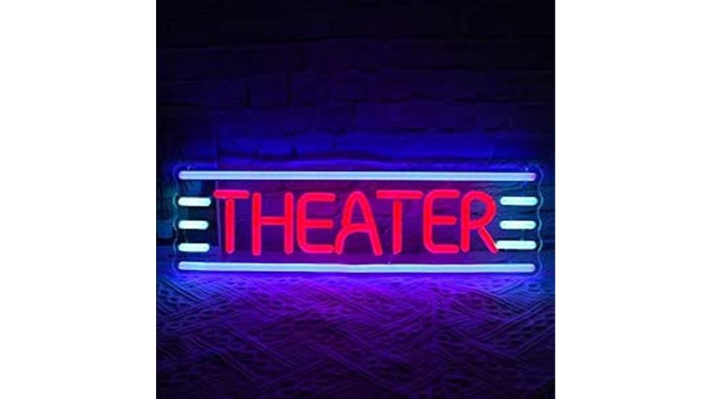 theater neon sign decor
