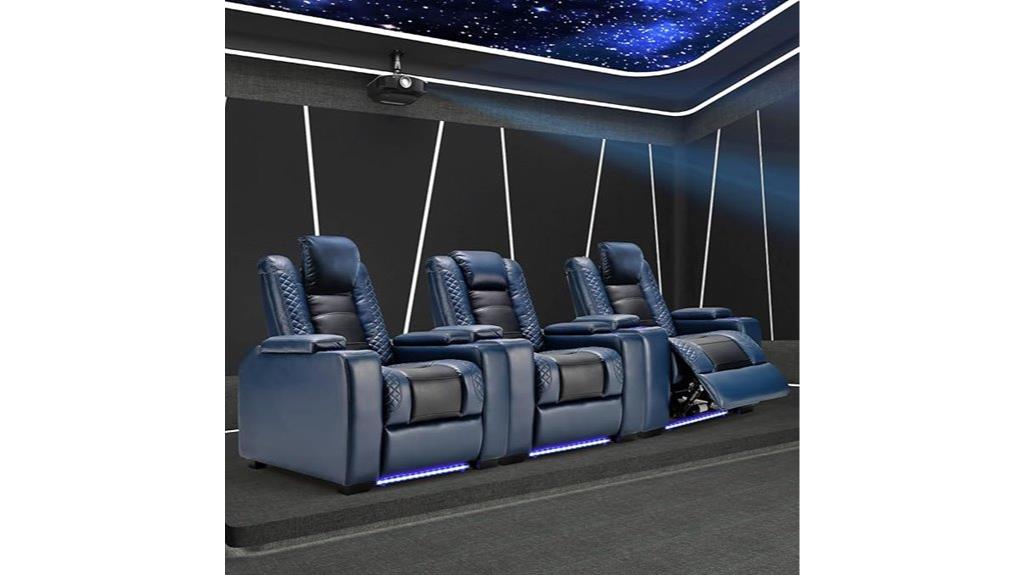 three recliner chairs set