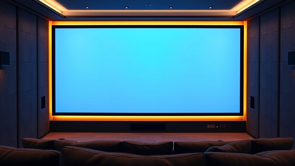 top large fixed frame theater screens