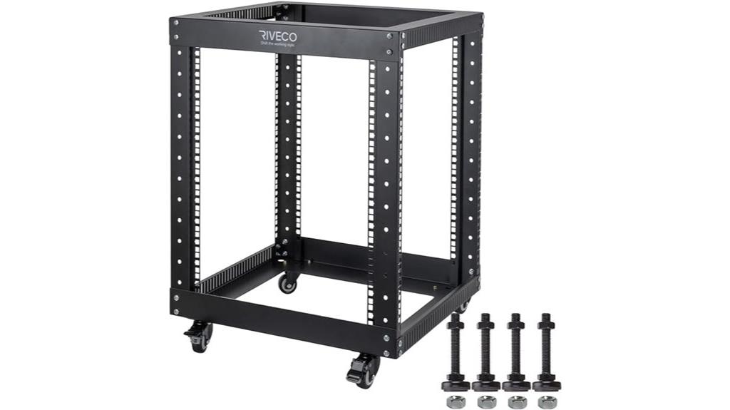 twelve unit mobile server rack