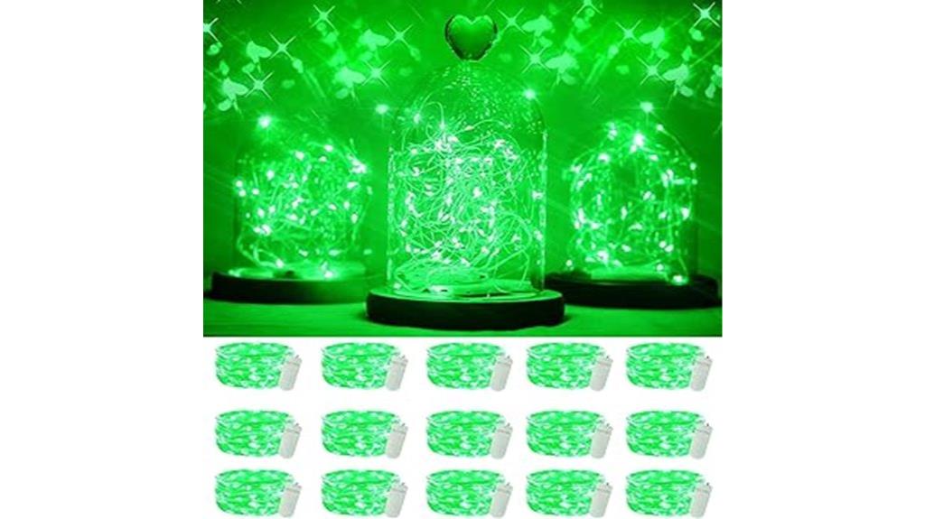 twenty led green lights