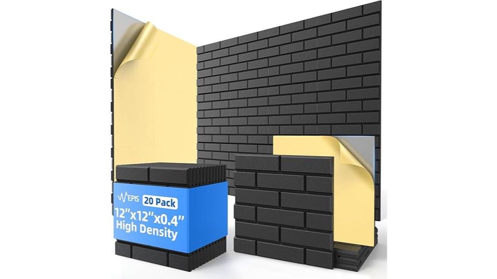 twenty self adhesive foam panels