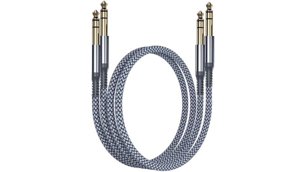 two 1 4 inch trs cables