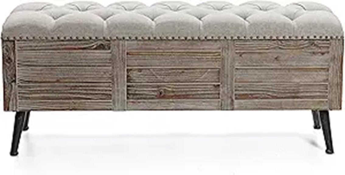 upholstered storage bench