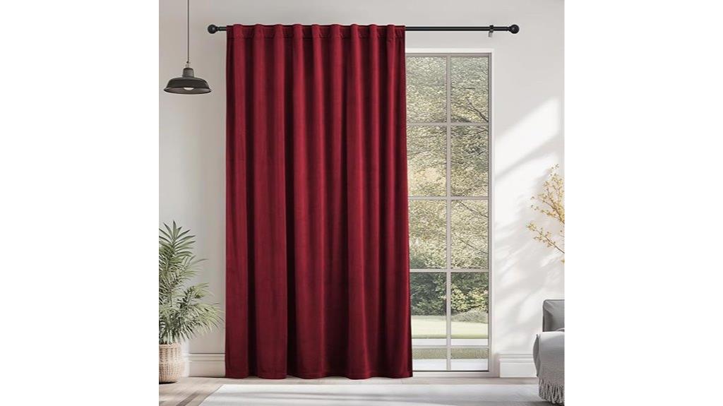 velvet theater window curtains
