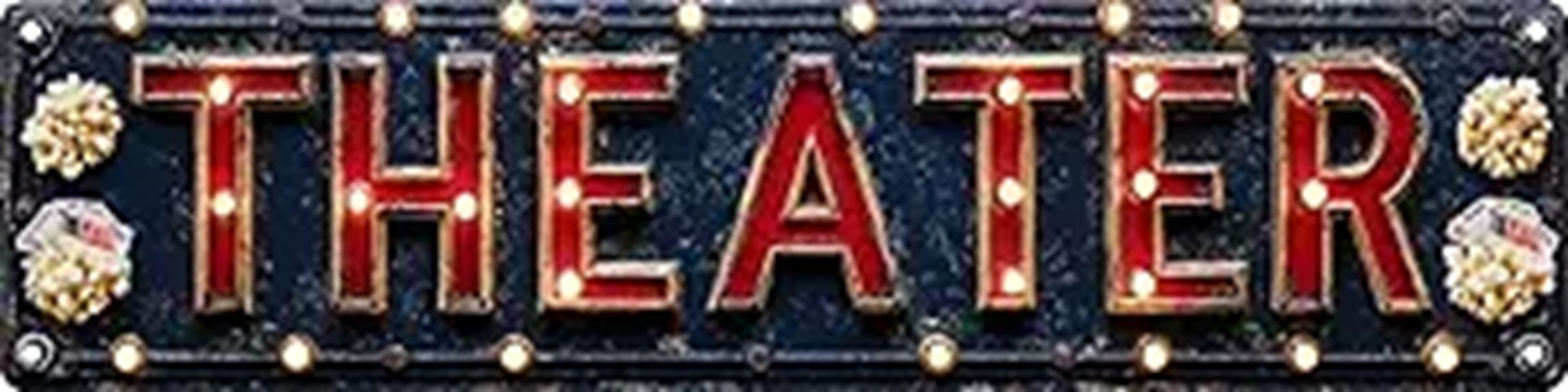 vintage tin theater sign