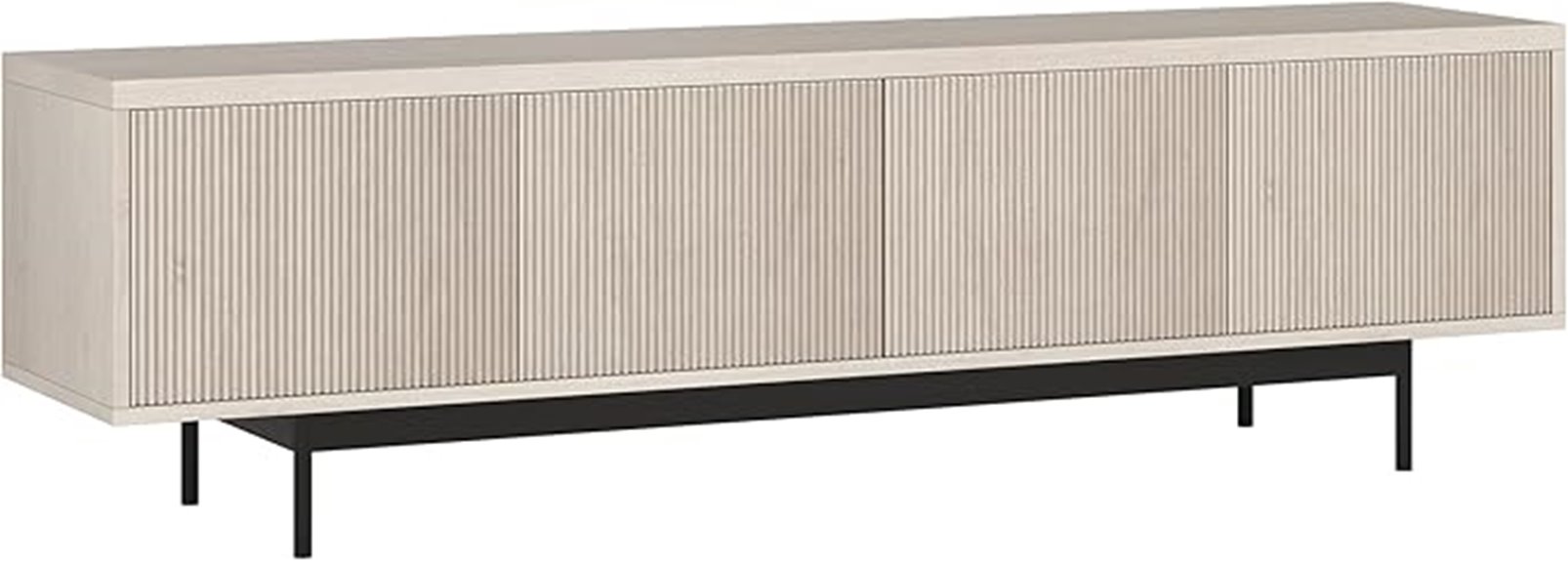 white alder rectangular tv stand