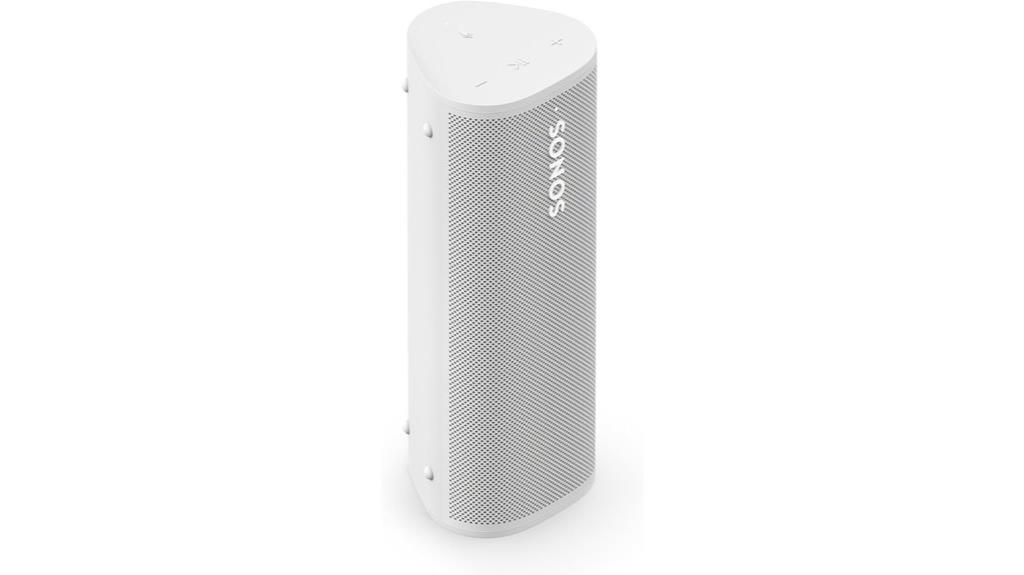 white waterproof portable speaker