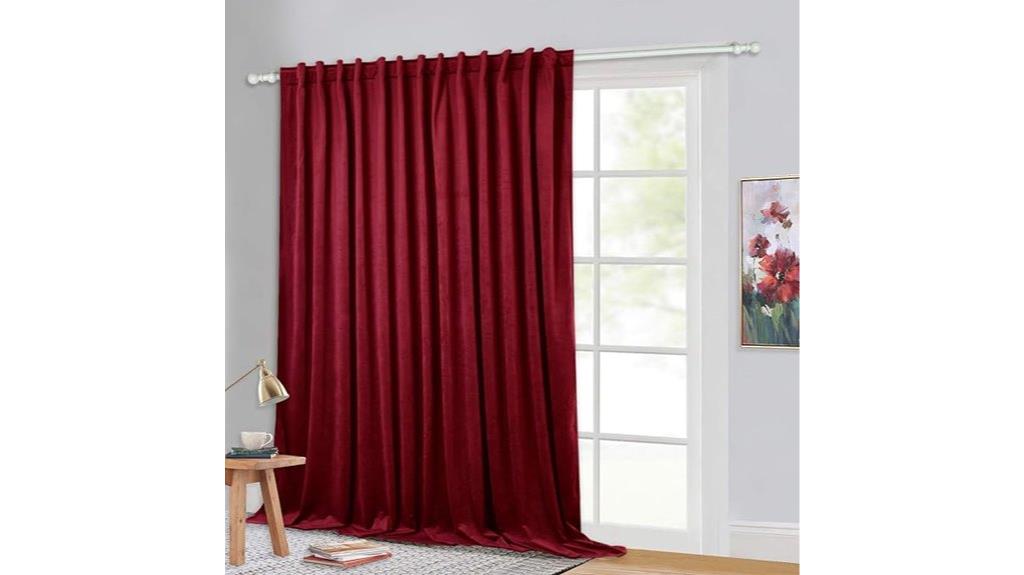 wide red room darkening curtains