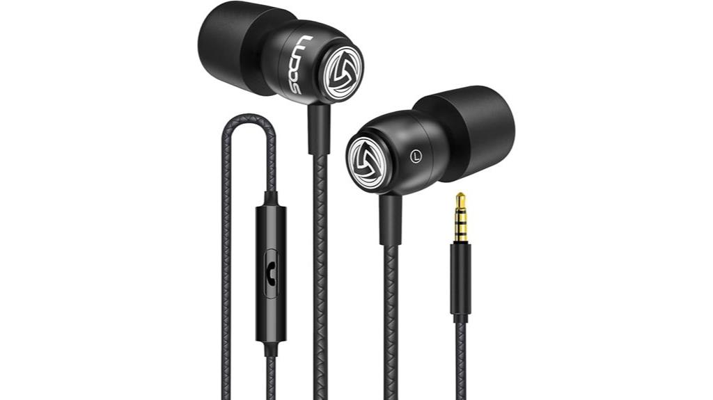 wired noise isolating earbuds