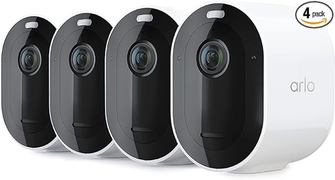 wireless four camera security system