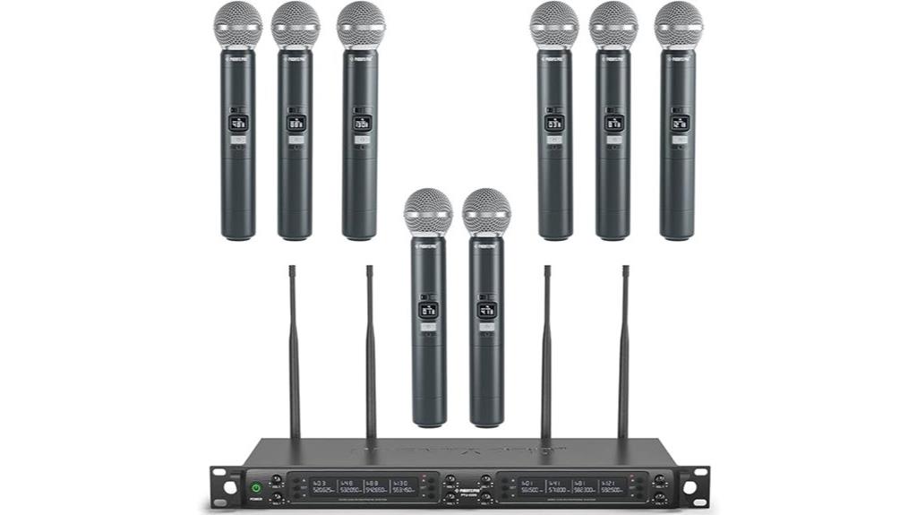 wireless microphone system 8 pack