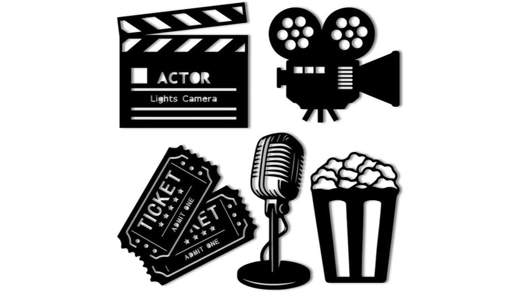 wooden movie reel decor