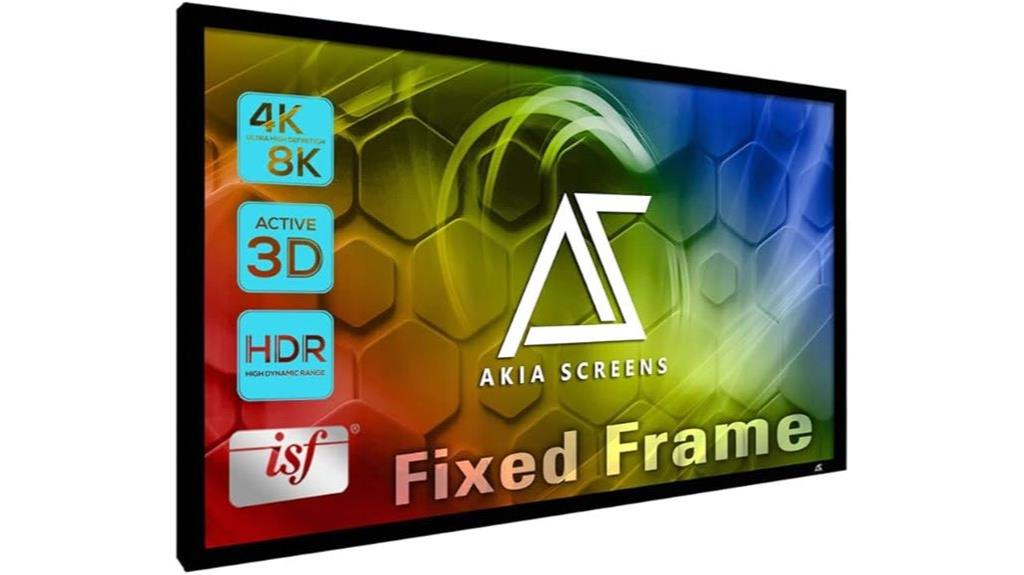 100 inch fixed frame screen
