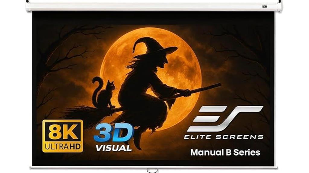 100 inch manual projector screen