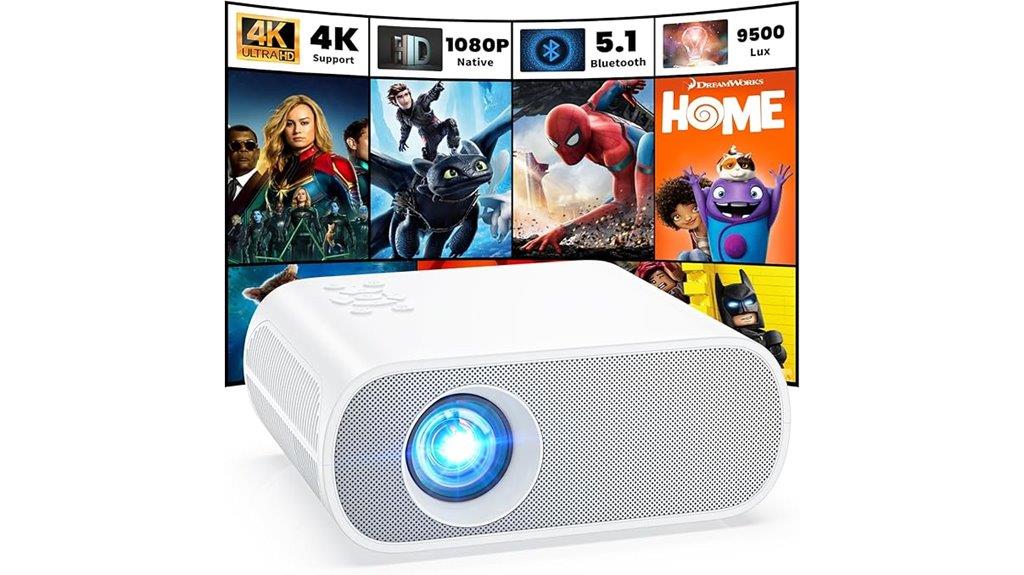 1080p bluetooth portable projector