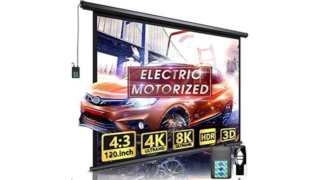 120 inch motorized projector screen