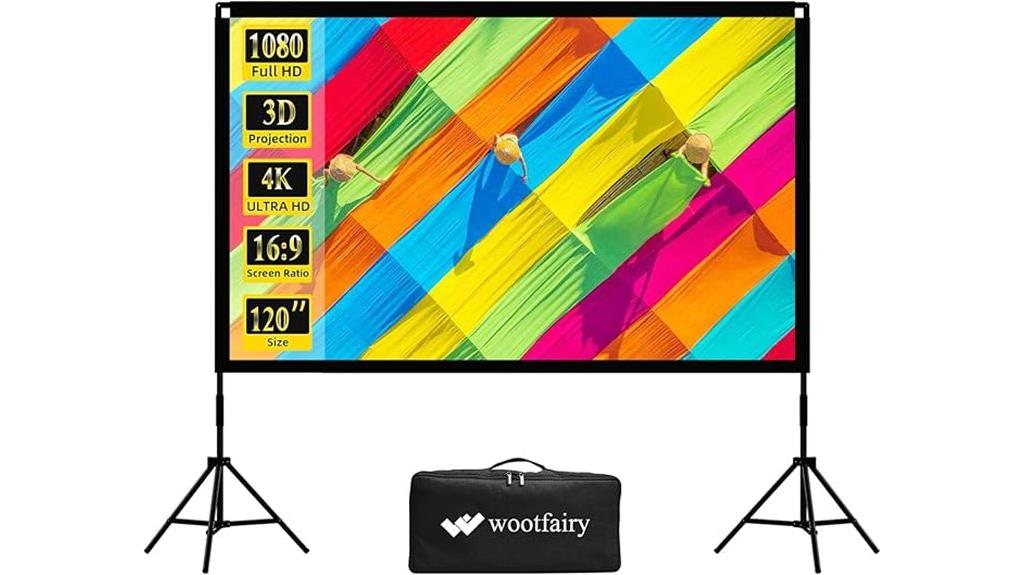 120 inch portable projector screen