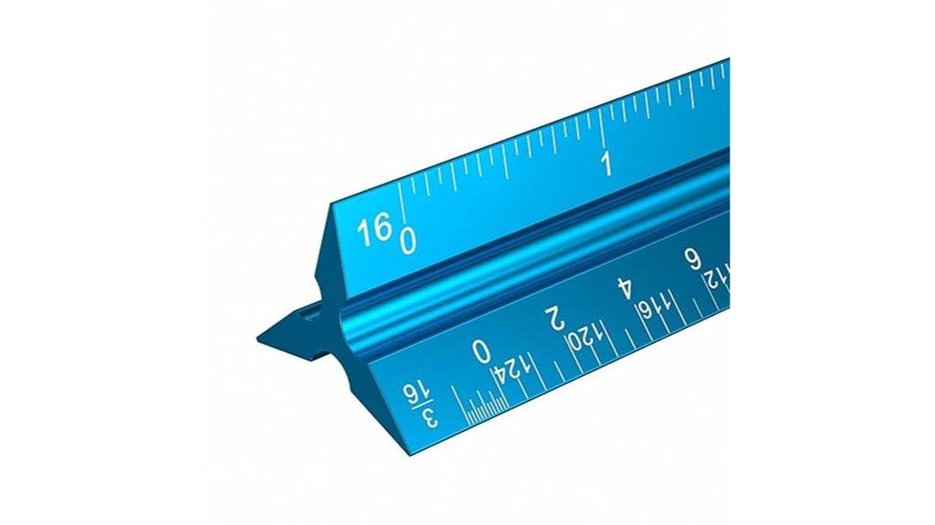 12 inch aluminum architectural ruler