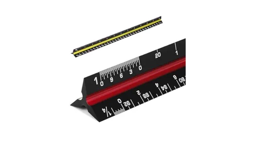 12 inch black drafting scale