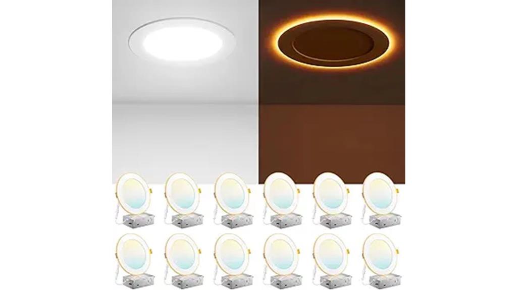 12 pack recessed ceiling lights