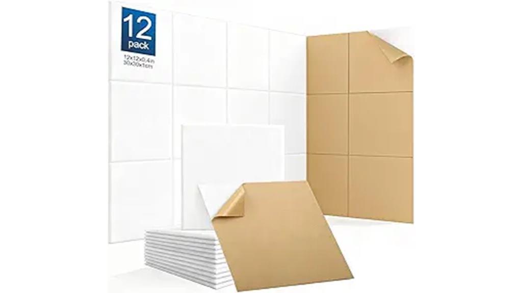 12 pack self adhesive acoustic panels