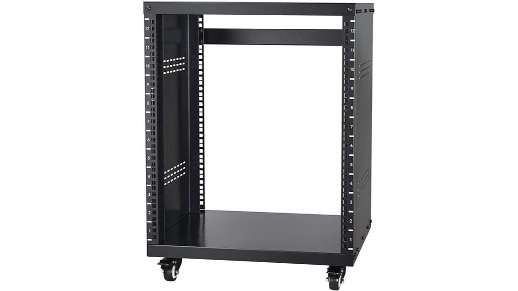 12u rack with wheels