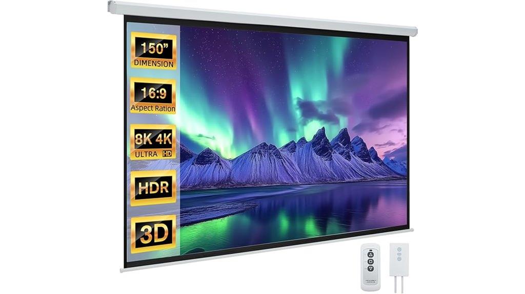 150 inch motorized screen