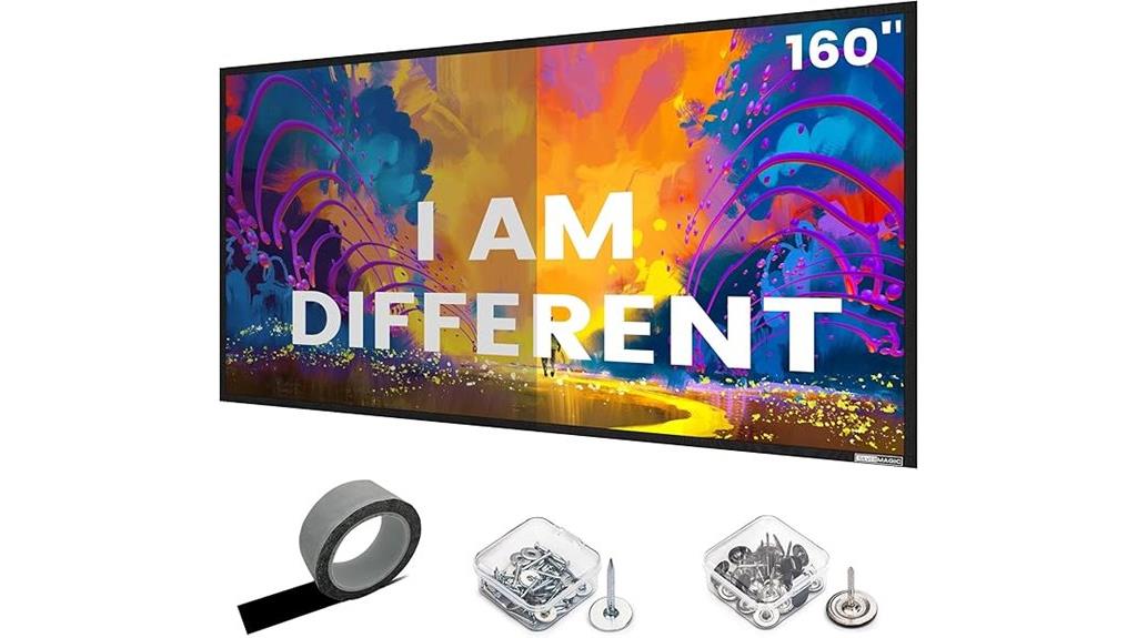 160 inch gray projector screen