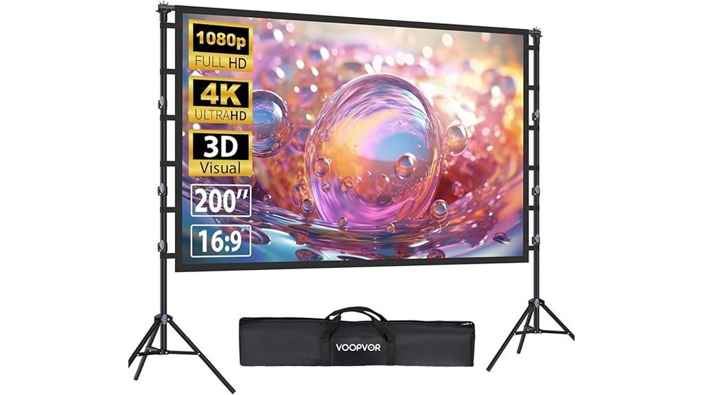 200 inch portable screen