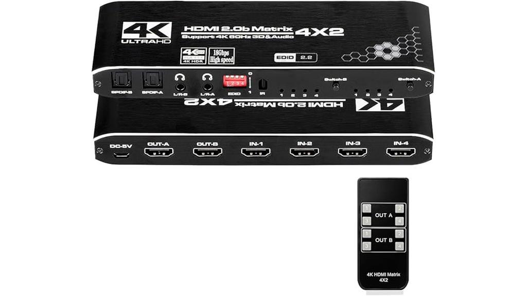 4k hdmi 4x2 switch