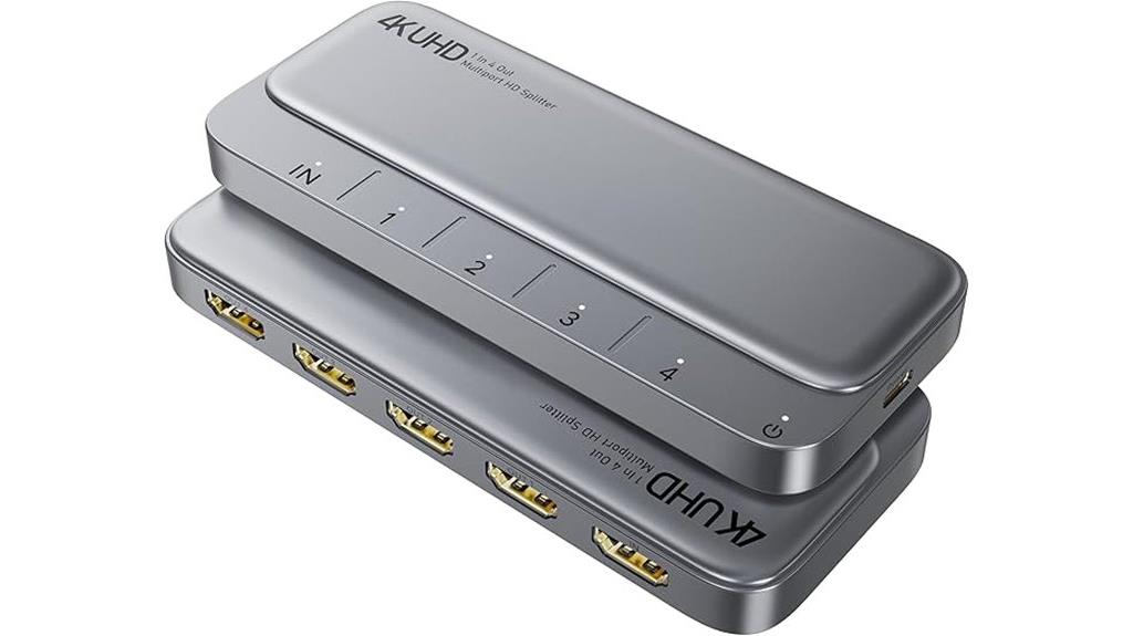 4k hdmi splitter four outputs