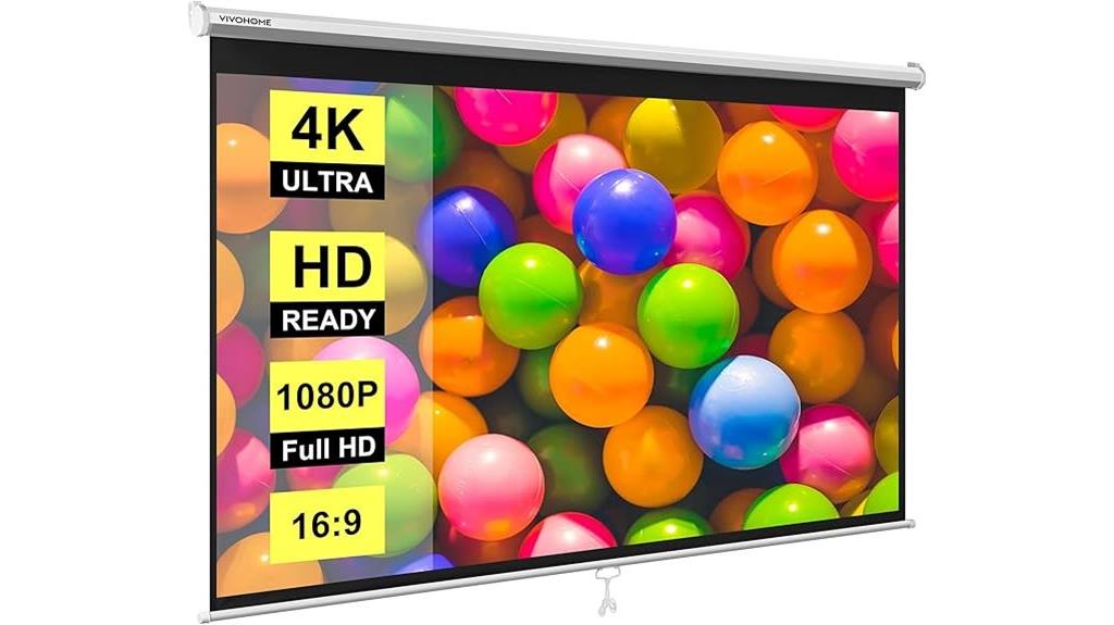 80 inch retractable hd screen
