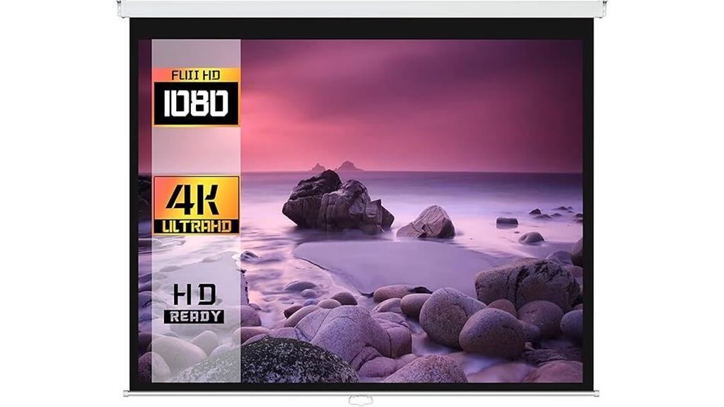 84 inch manual projection screen