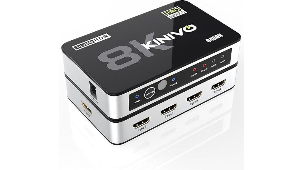 8k hdmi 4 in 1 switch