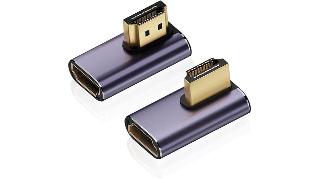 8k hdmi right angle adapters