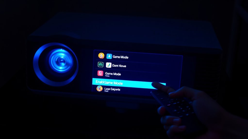 access projector main menu
