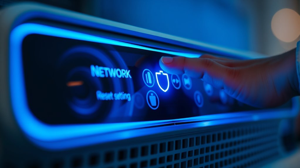 access projector menu controls