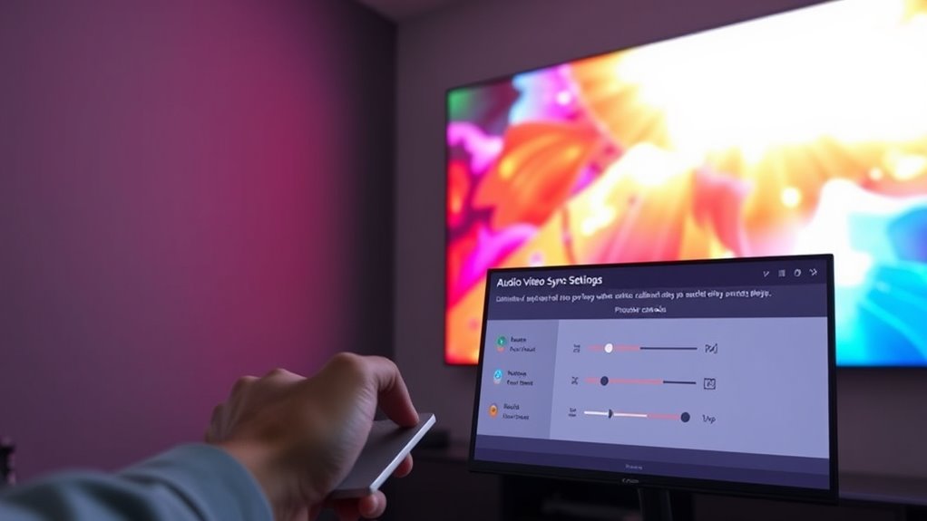 adjust audio video synchronization settings